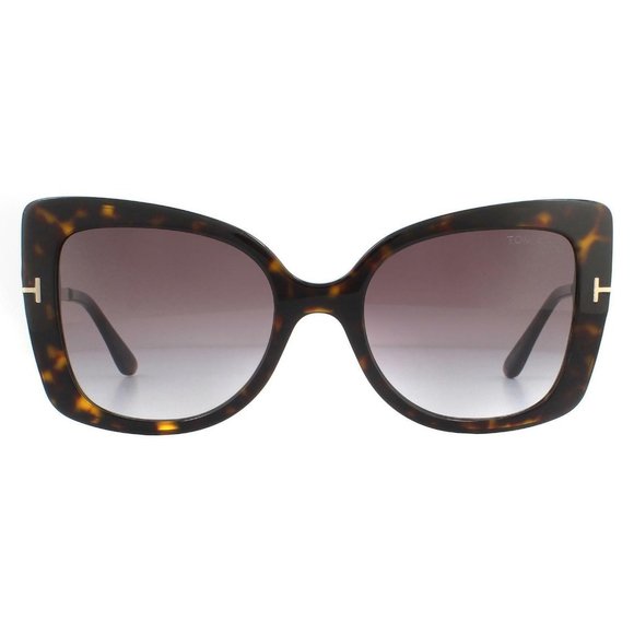 TOM FORD Brown Women Gianna-02 Ft-0609-52t Havana Butterfly Sunglasses - Picture 1 of 4